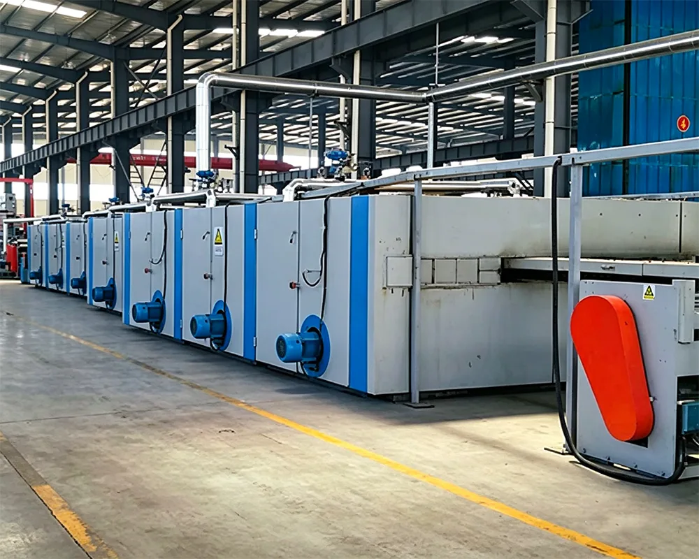 BI-ORIENTATION STRETCHED MESH PRODUCTION LINE