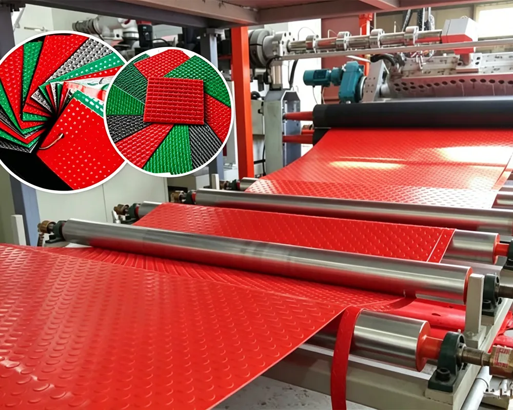 PVC EXTRUDED FLOOR MAT PRODUCTION LINE